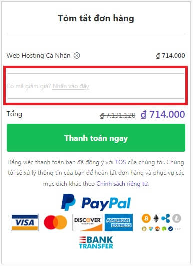 Mã giảm giá hostinger