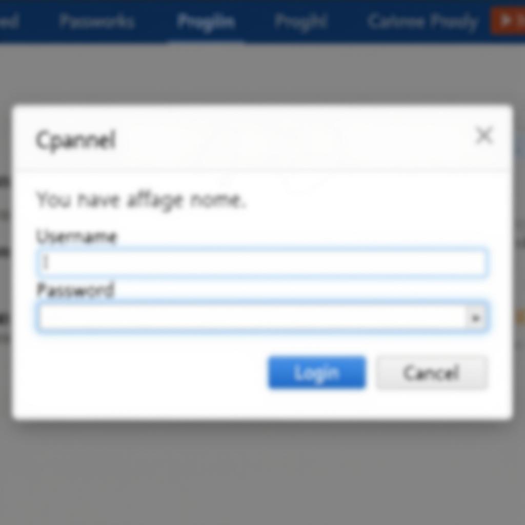 Đăng nhập cPanel