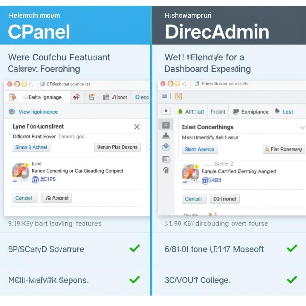 Giao diện CPanel và DirectAdmin
