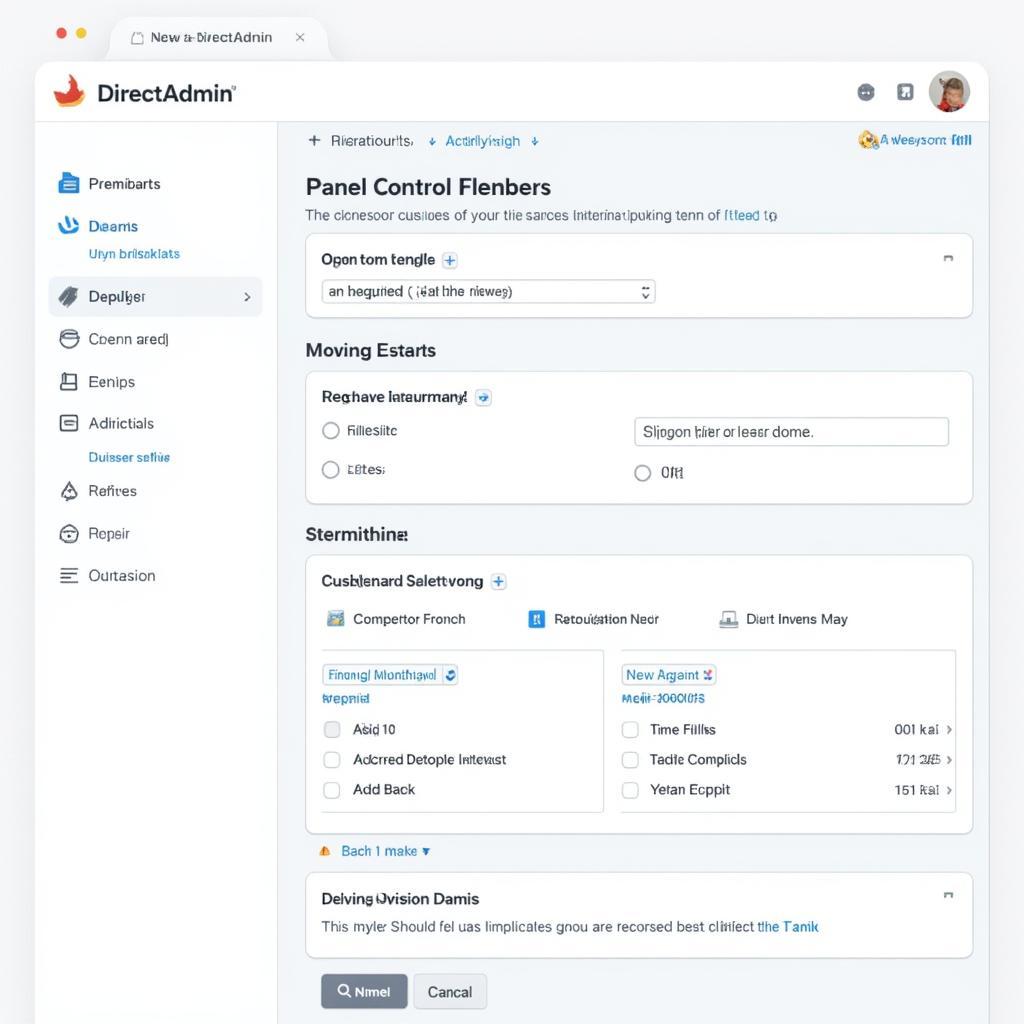 Giao diện DirectAdmin