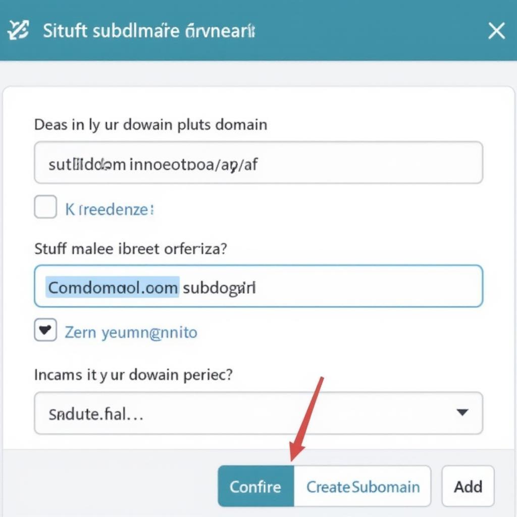 Tạo Subdomain trong Control Panel